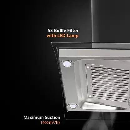 Hindware NEVIO PLUS BLACK 90 Auto Clean Wall Mounted Chimney (Black 1400 CMH)(OPEN BOX) Hindware NEVIO PLUS BLACK 90 Auto Clean Wall Mounted Chimney (Black 1400 CMH)(OPEN BOX)